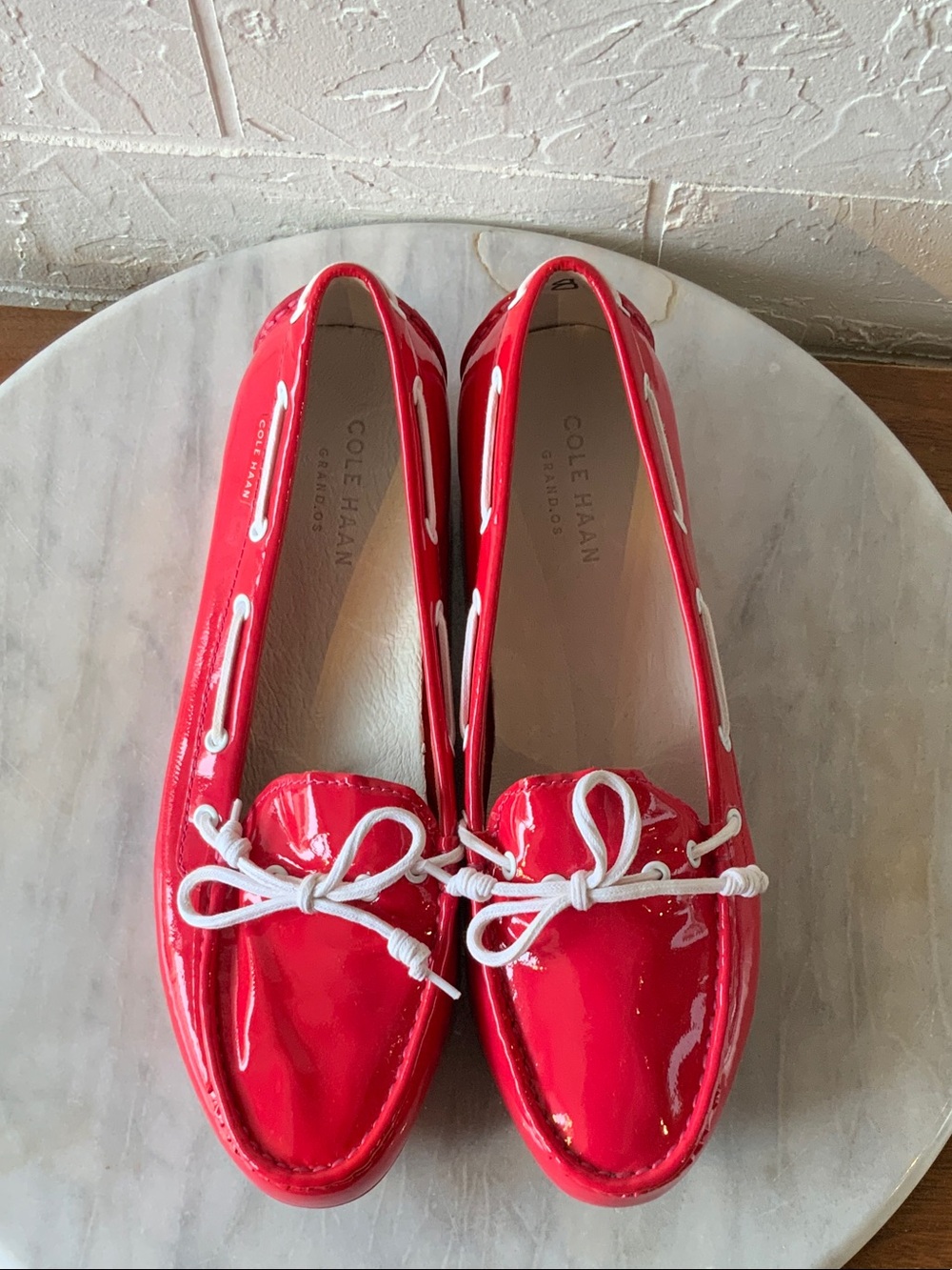 Cole Haan Red Patent Leather Loafers